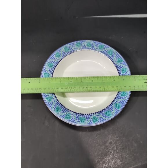 Dansk Ivy Rim Soup Bowl 8.75", Mosaic Tiled Design,‎ Ivy Mosaic Bowl, Dinnerware - Picture 4 of 10